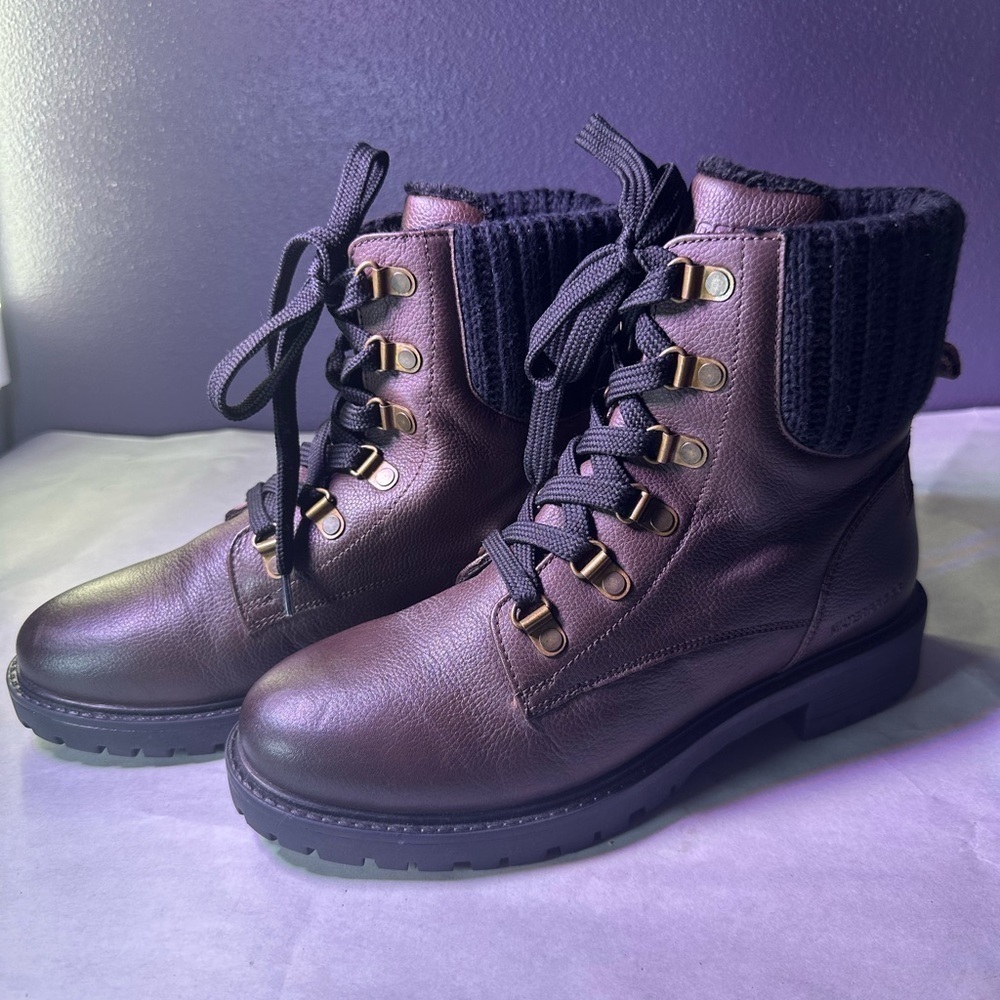 Cougar Brown Leather Combat Boots - Picture 7 of 16